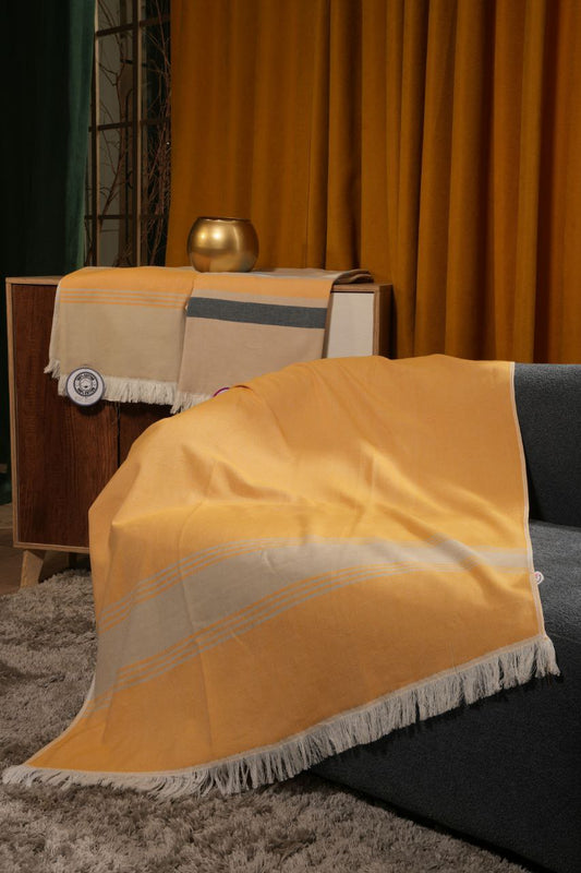 Arab Cover - اللون مستردة مع خط بيج من الطرفين