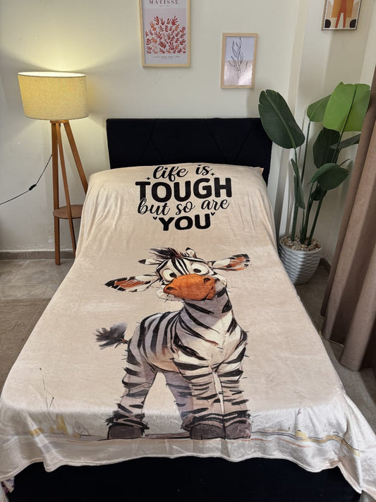 Brave Little Zebra blanket