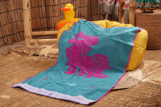 Polo horse kids towel