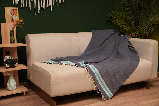 Children Summer Bedspread_ازرق في خطوط لابني