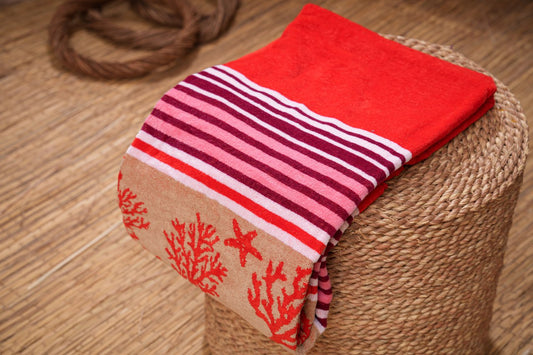 Red beach Towel
