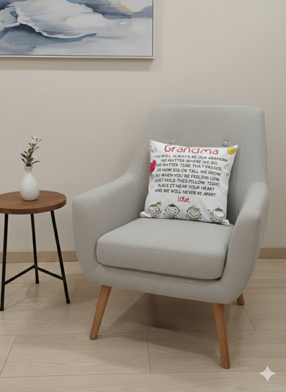 Cushion cover|دبل فيس |رسالة للجدة