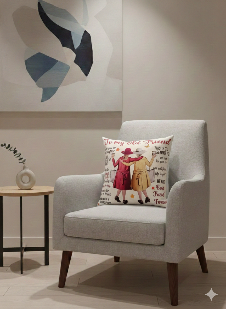 Cushion cover|دبل فيس |رسالة للصديقة