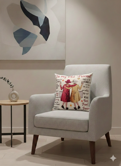 Cushion cover|دبل فيس |رسالة للصديقة