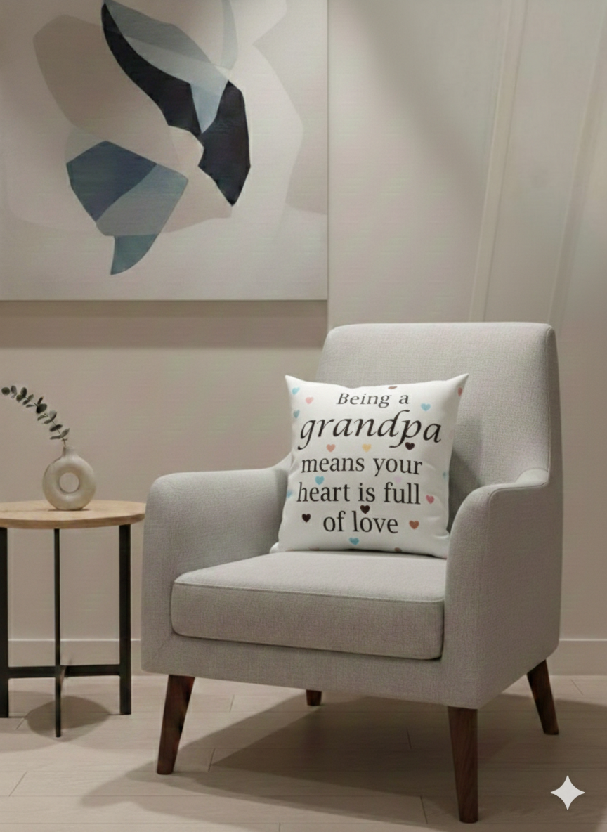 Cushion cover|دبل فيس |رسالة للجد