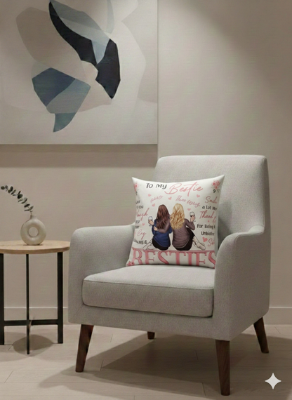 Cushion cover|دبل فيس |رسالة للصديقة