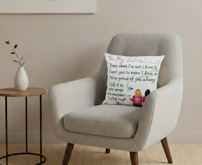 Cushion cover |دبل فيس |رسالة للاخت