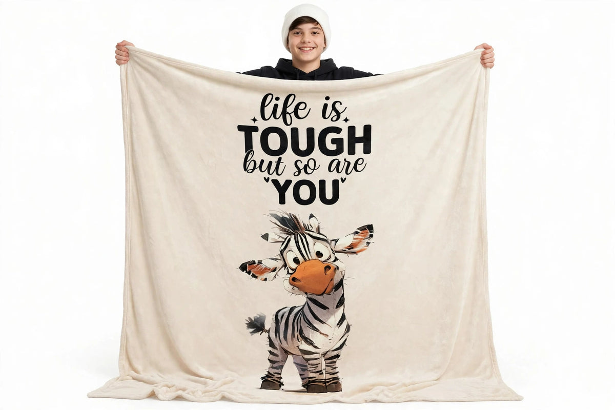 Brave Little Zebra blanket