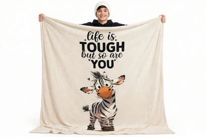 Brave Little Zebra blanket