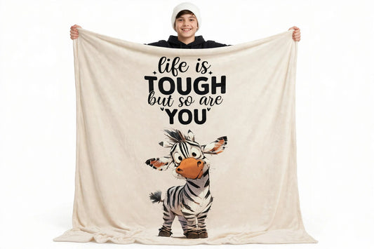 Brave Little Zebra blanket