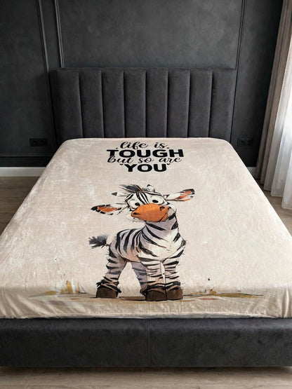 Brave Little Zebra blanket