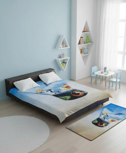 Lino Blanket  -  دفاية سرير +  مشاية هدية ( 65 X 185 )