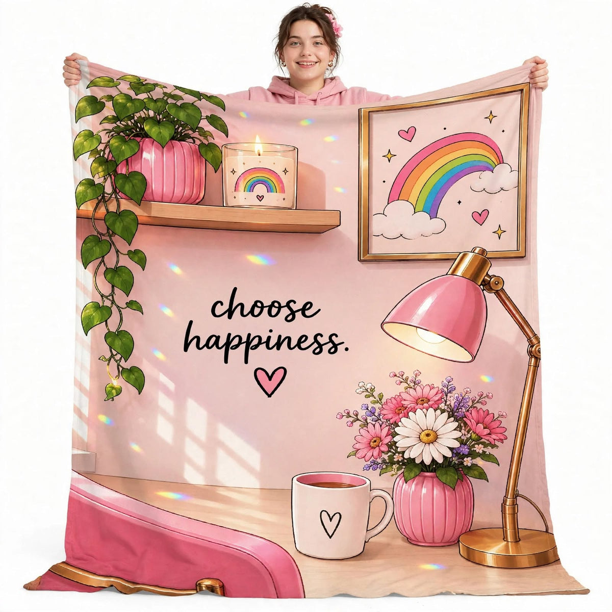 Choose Happiness blanket