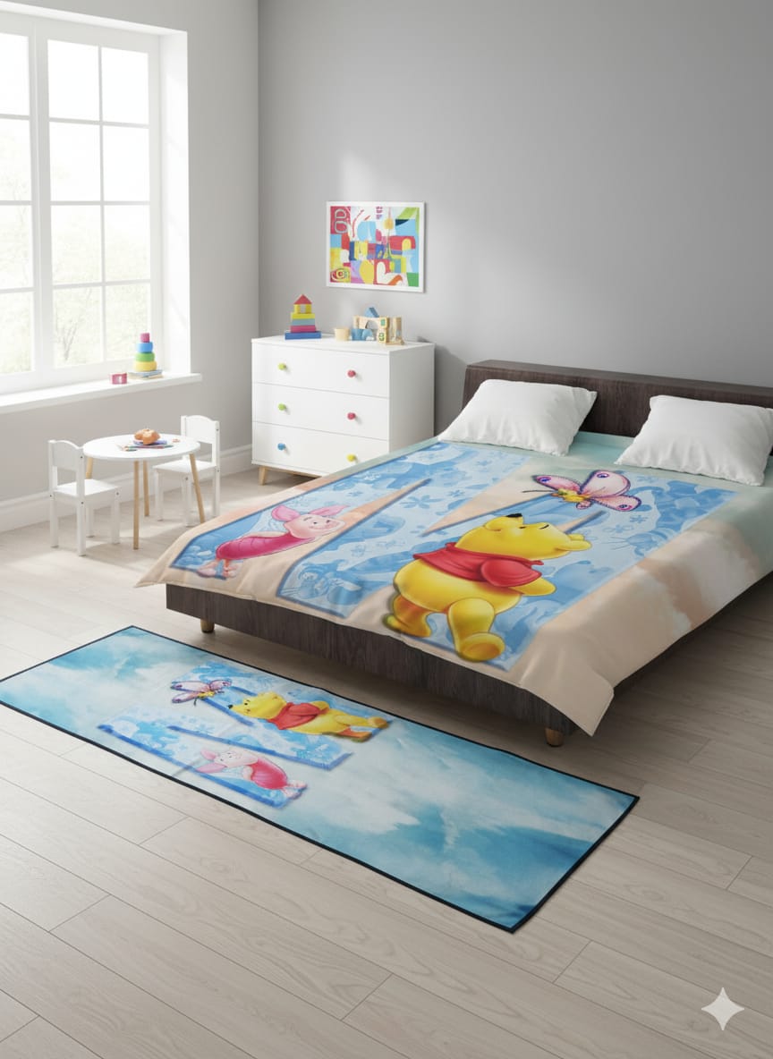 Jungleet Blanket -  دفاية سرير +  مشاية هدية ( 65 X 185 )