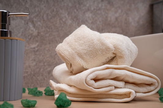 Flower beige towel (set of 3) | Small size
