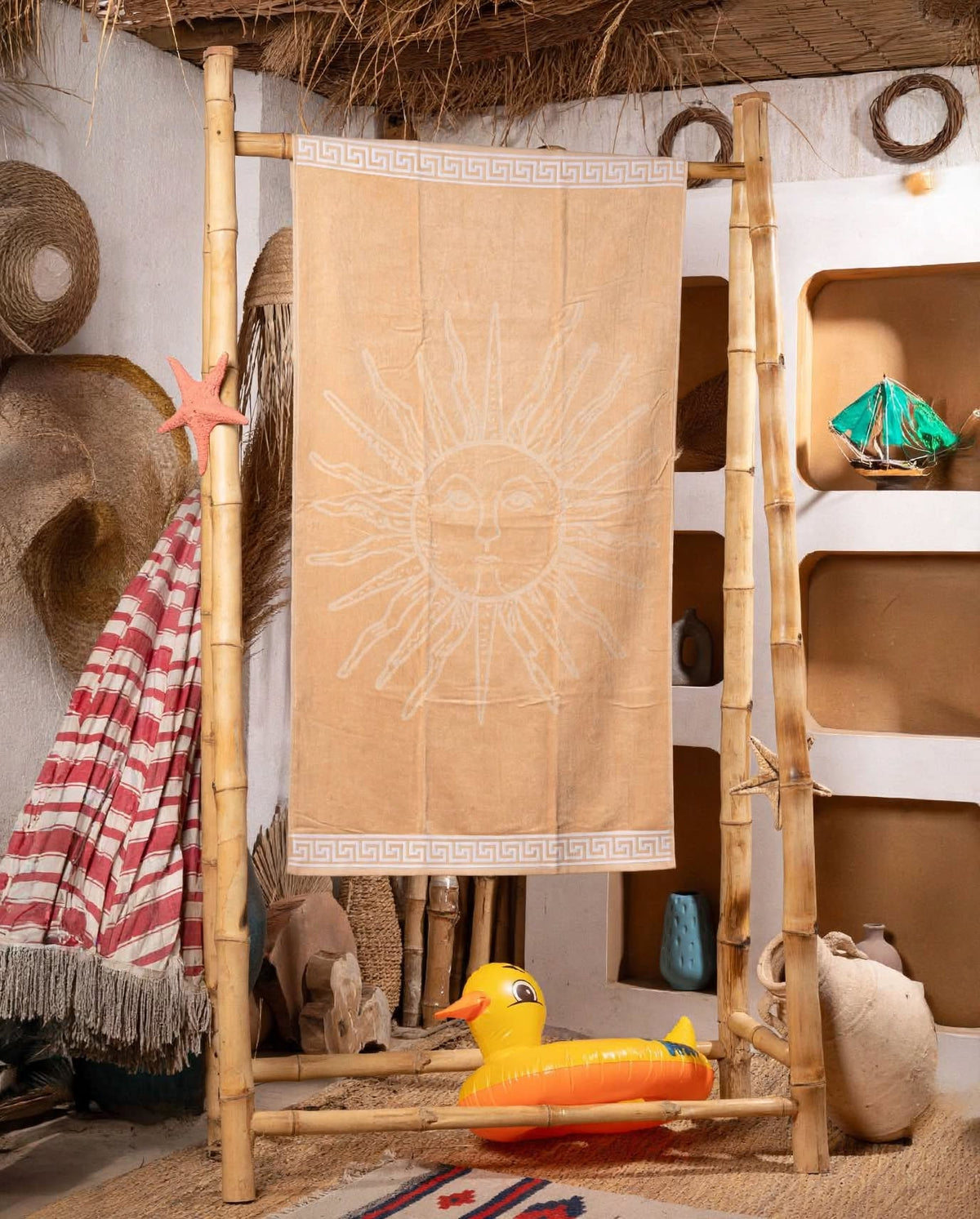 Beige Sun Beach Towel