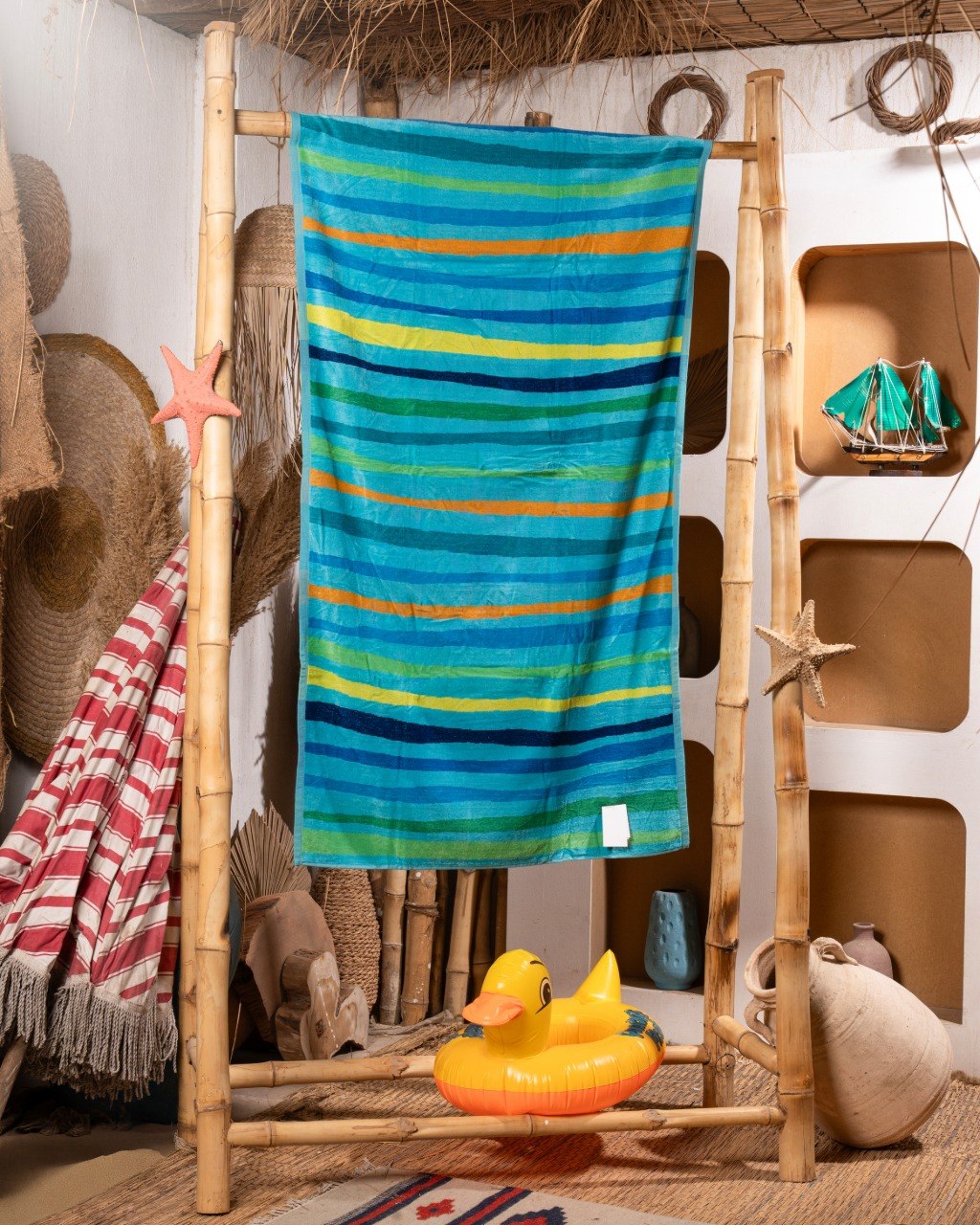 Blue and orange beach Towel