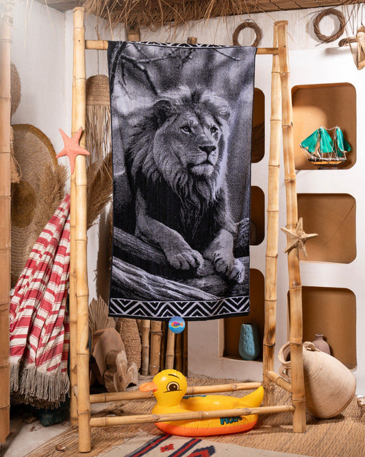 Lion beach towel