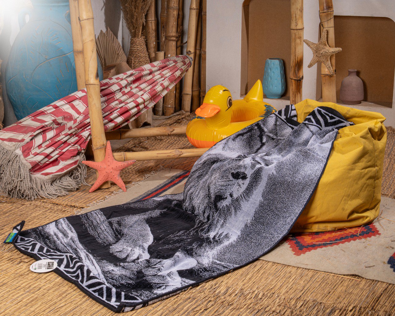 Lion beach towel