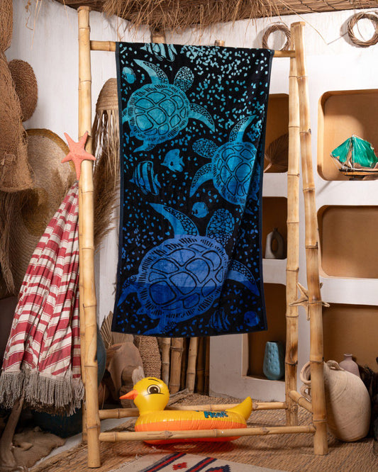 Blue turtle beach towel