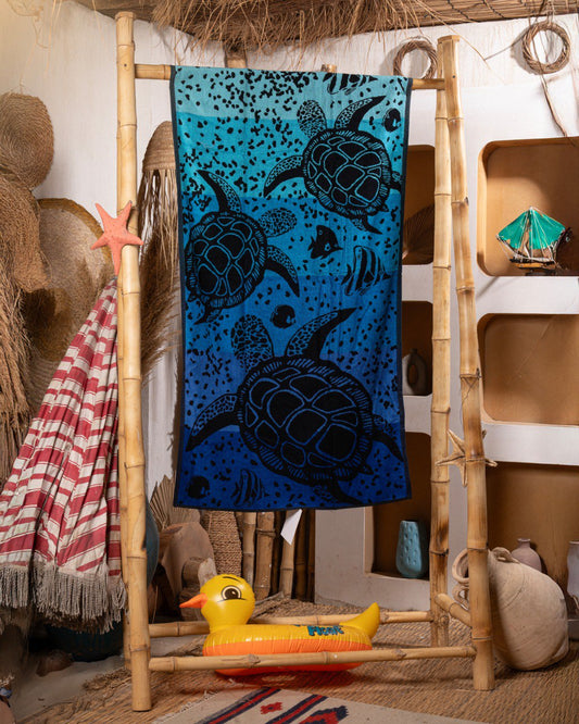 Blue turtle beach towel