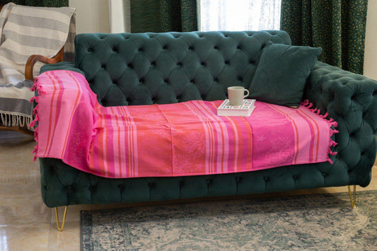 SleepCover Plus - درجات البينك مع  الفوشيا فاتح مدعم رسومات شعاب مرجانيه من نفس اللون